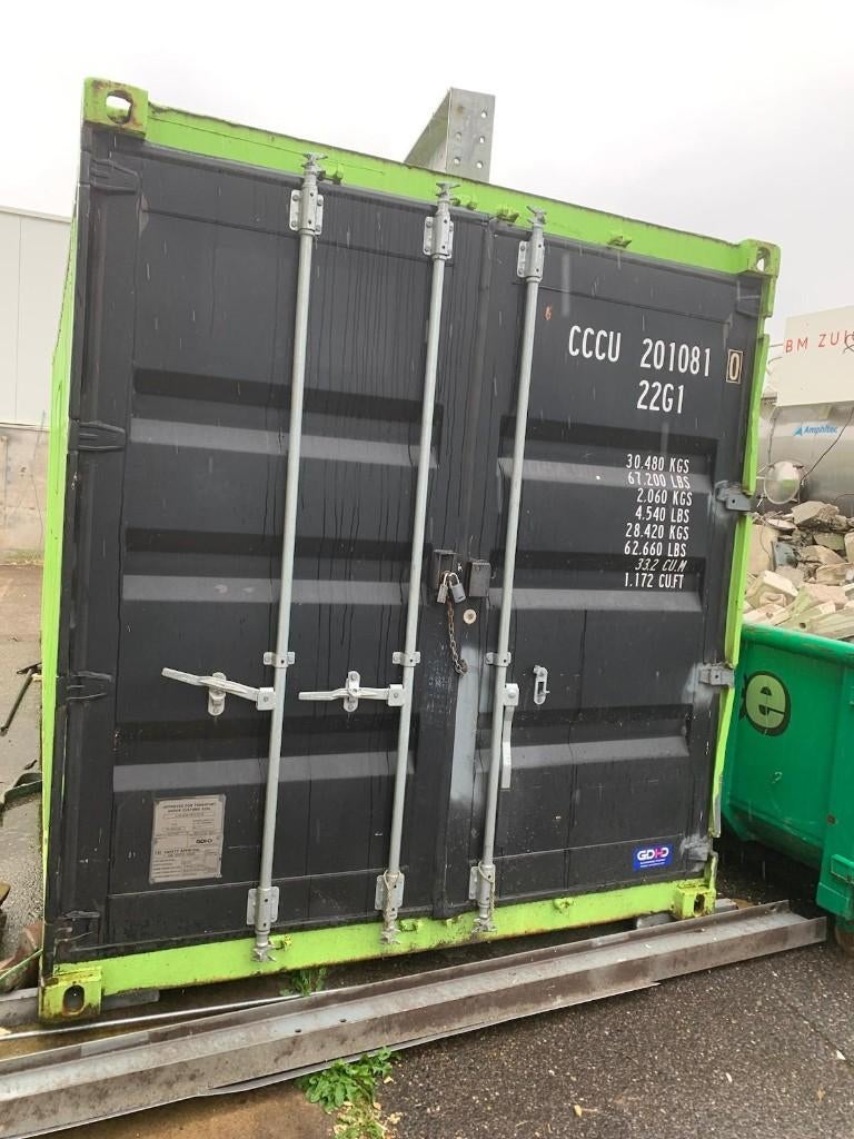 20ft Container met betonvloer en elektra, Ophalen