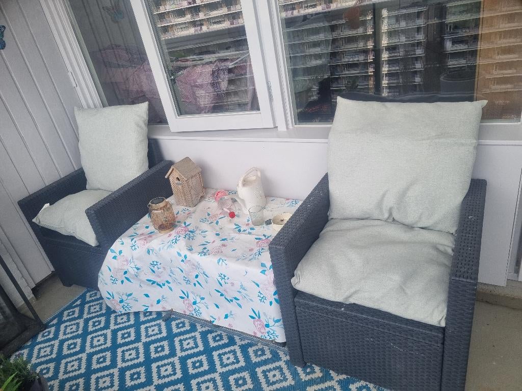 Tuinmeubelen, Tuin en Terras, Kunststof, Gebruikt, Stoel, Tuinset