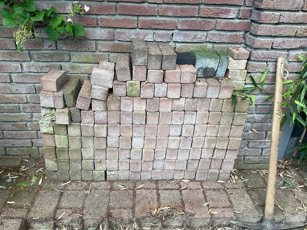Beton klinkers, Tuin en Terras, Tegels en Klinkers, Ophalen, Gebruikt, Beton, Klinkers