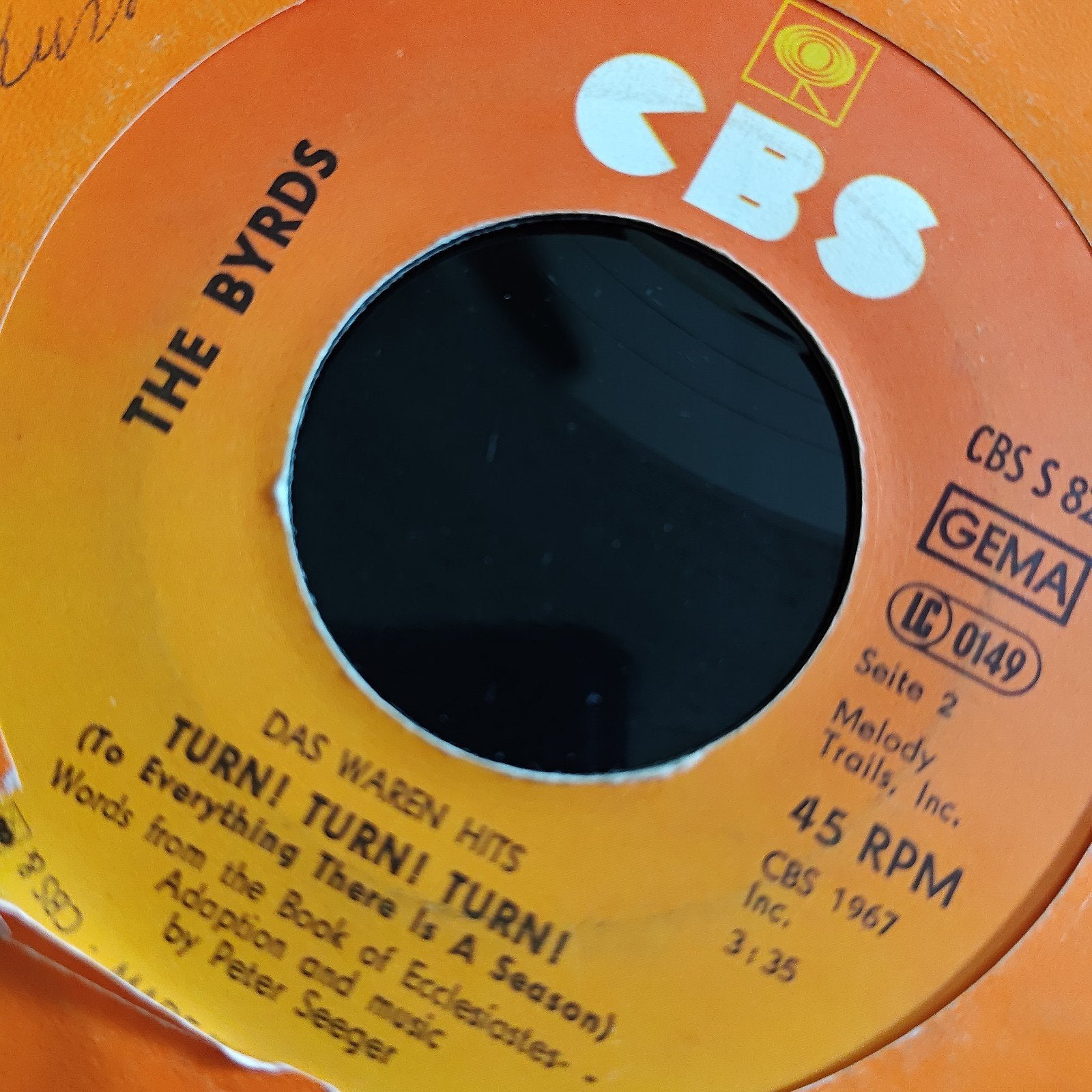 The Byrds - Mr. Tambourine Man / Turn! Turn! Turn! (Single), Gebruikt, 7 inch, Ophalen of Verzenden, Pop
