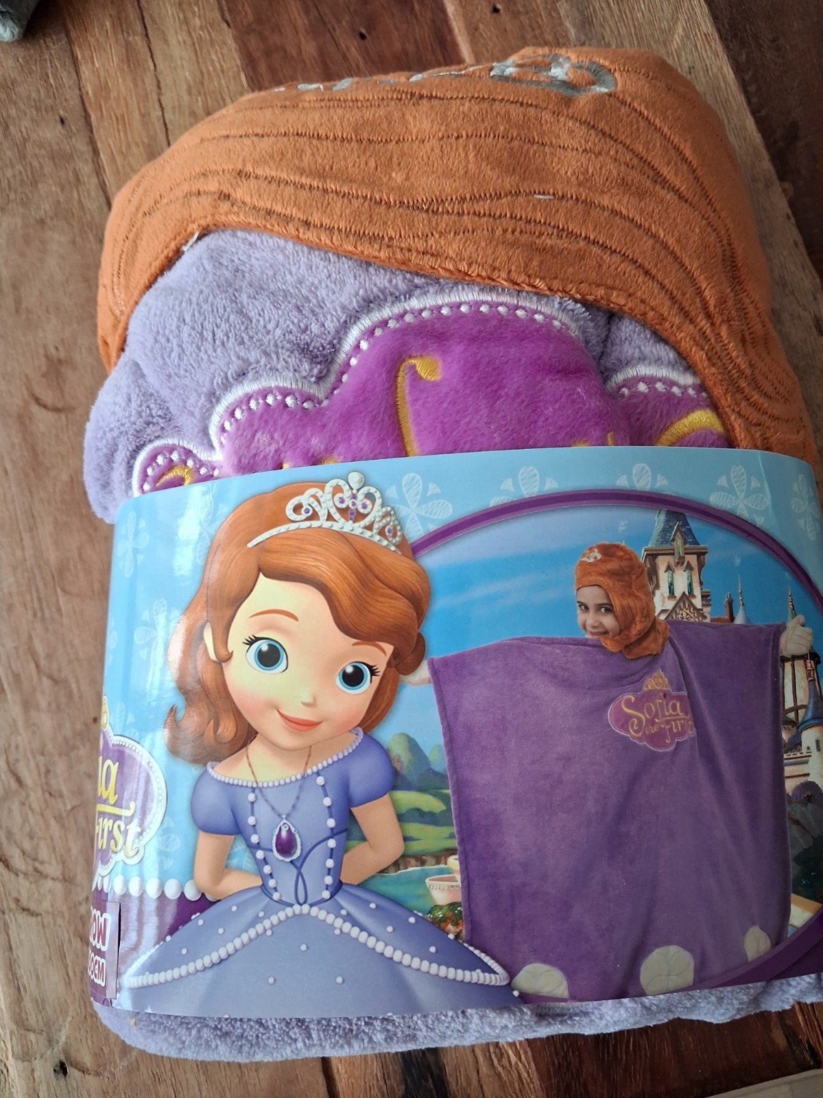 Sofia the First Hoodie Deken - Fleece 100x100cm, Ophalen of Verzenden, Nieuw