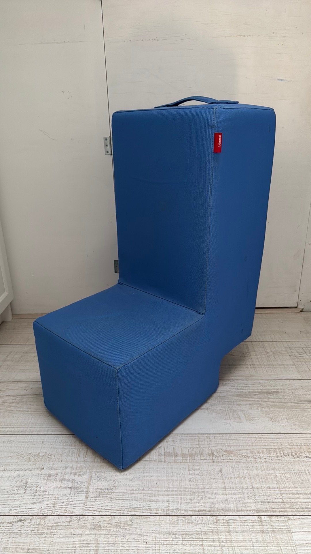 Lümmel stoel blauw, Ophalen, Gebruikt, Eenpersoons, Minder dan 75 cm