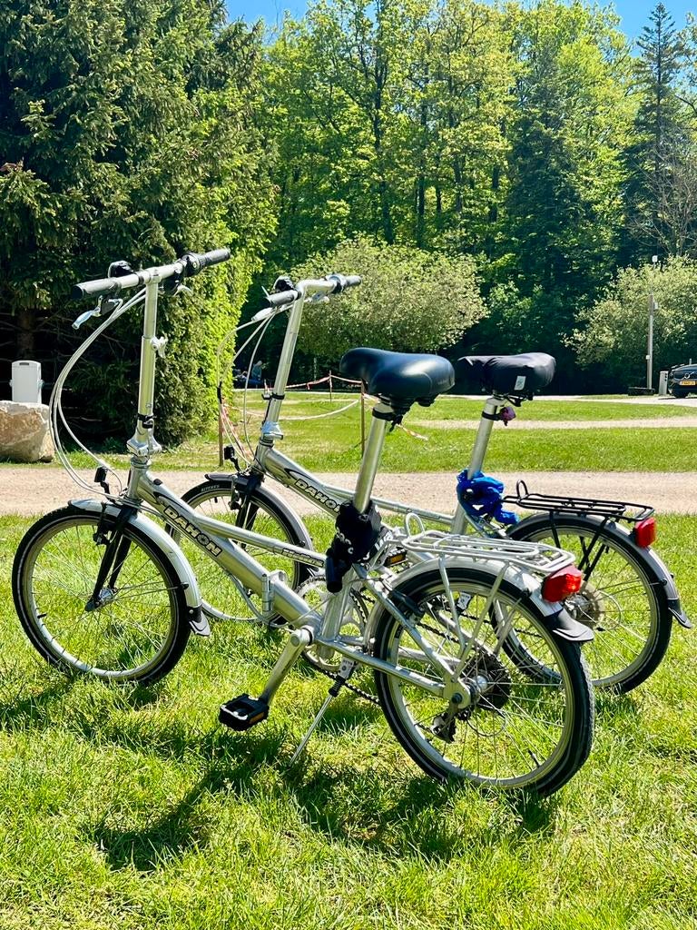 Set Dahon aluminium vouwfietsen, Fietsen en Brommers, Fietsen | Vouwfietsen, Gebruikt, Dahon, 20 inch of meer, Versnellingen, Ophalen of Verzenden