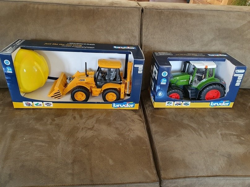 /  BRUDER  Baggerkraan + tractor  =   NIEUW, Kinderen en Baby's, Speelgoed | Speelgoedvoertuigen, Ophalen of Verzenden, Nieuw