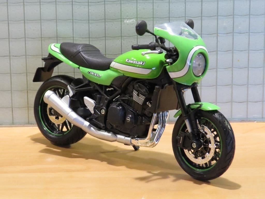 Kawasaki Z900 RS Cafe 1:12 green, MayCheong, Nieuw, Ophalen of Verzenden, 1:9 t/m 1:12