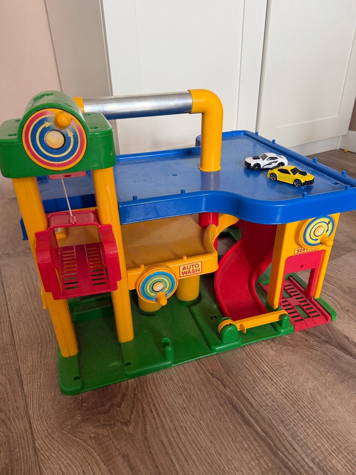 Grote speelgarage, Ophalen, Gebruikt