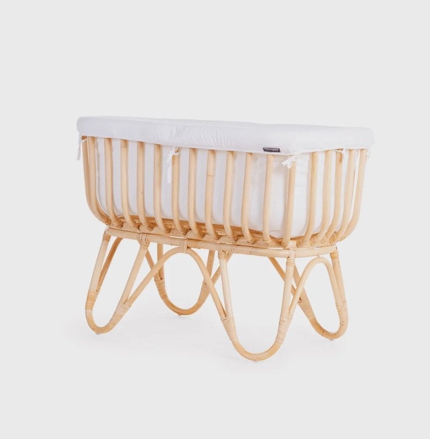 2X ROTAN WIEG, OMRANDER & MATRAS | CHILDHOME (NIEUW IN DOOS), -, -, Nieuw, Wieg