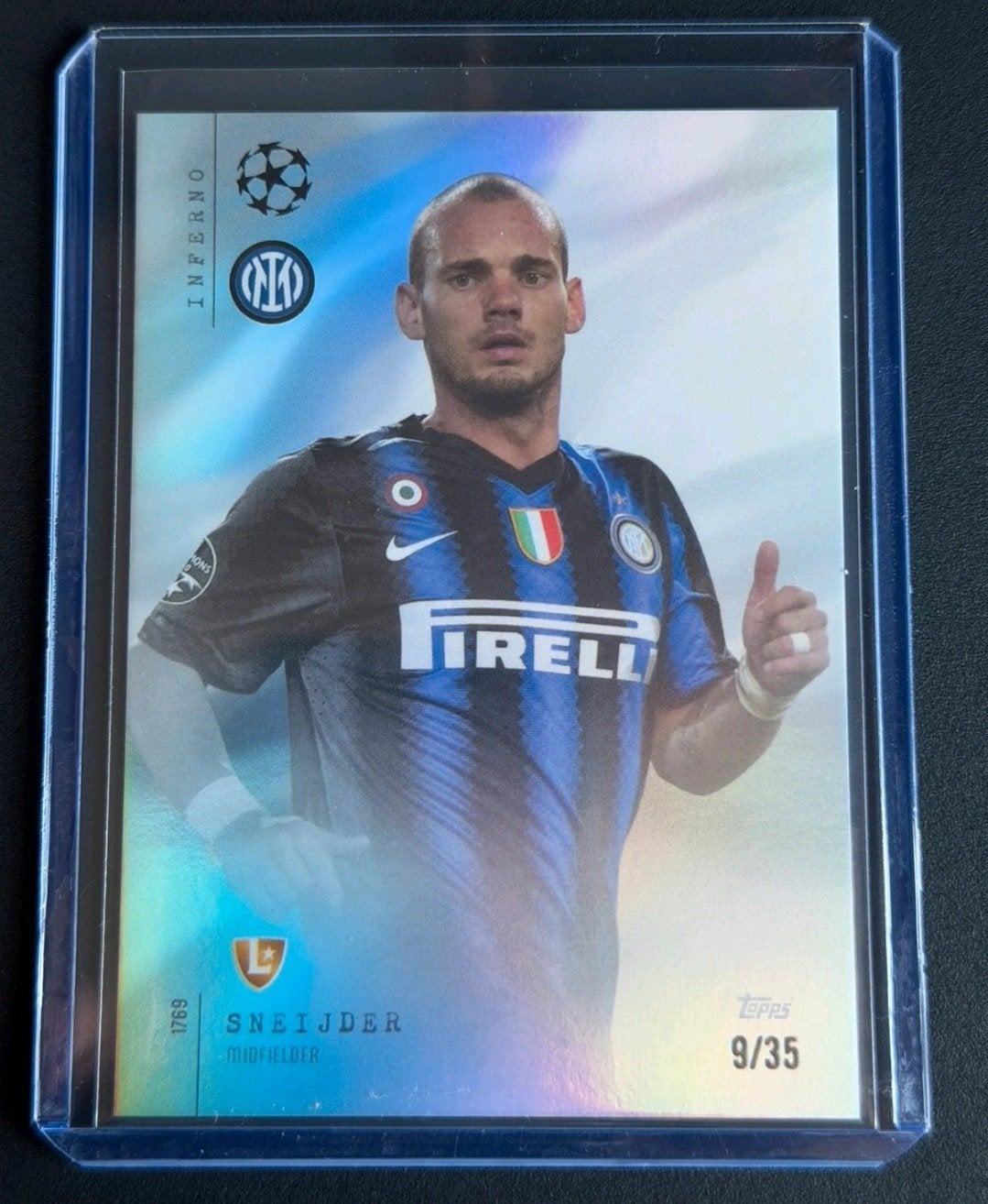 Wesley Sneijder Topps Total Football 9/35, Ophalen of Verzenden, Zo goed als nieuw, Buitenlandse clubs, Spelerskaart