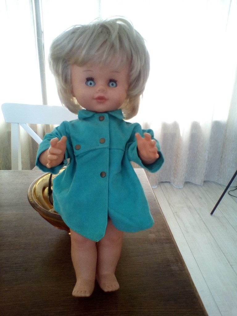vintage 60's original sebrino - corduroy poppen jasje, Ophalen of Verzenden, Gebruikt, Kleertjes