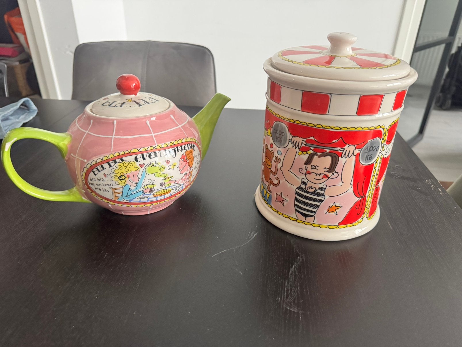 Blond theepot en koekjespot, Blond Amsterdam, Overige typen, Ophalen of Verzenden, Zo goed als nieuw
