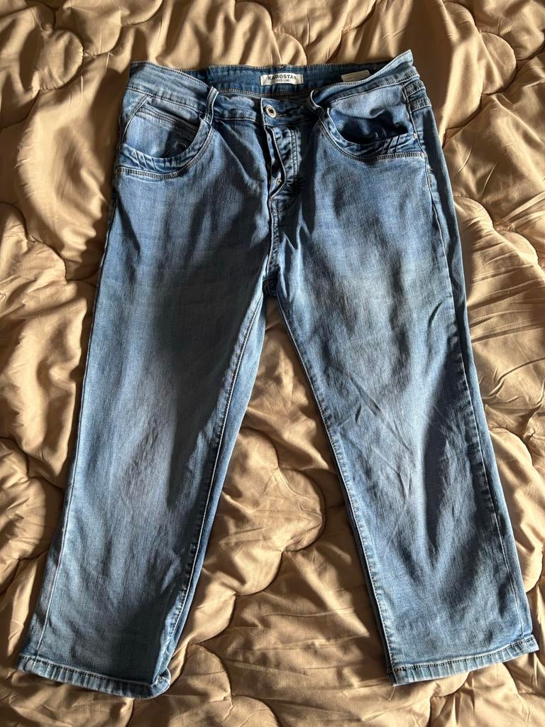 Karostar driekwartsbroek maat L, Ophalen of Verzenden, Zo goed als nieuw, Blauw, Overige jeansmaten