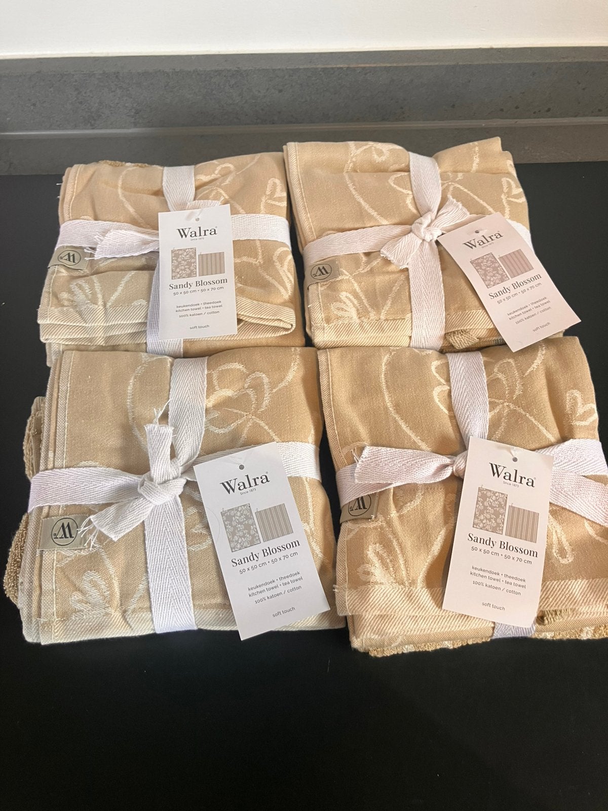 4 setjes walra theedoek handdoek, Ophalen of Verzenden, Nieuw, Katoen, Theedoek of Handdoek