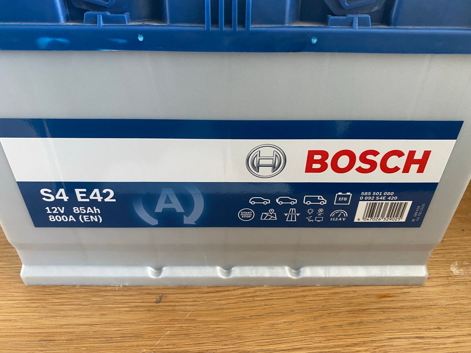 Bosch S4 E42 12V 85Ah 800A (EN) accu, Ophalen, Nieuw