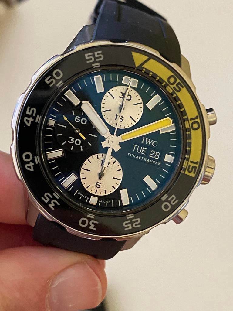 IWC aquatimer chronograaf, Sieraden, Tassen en Uiterlijk, Staal, Overige materialen, Zo goed als nieuw, Ophalen