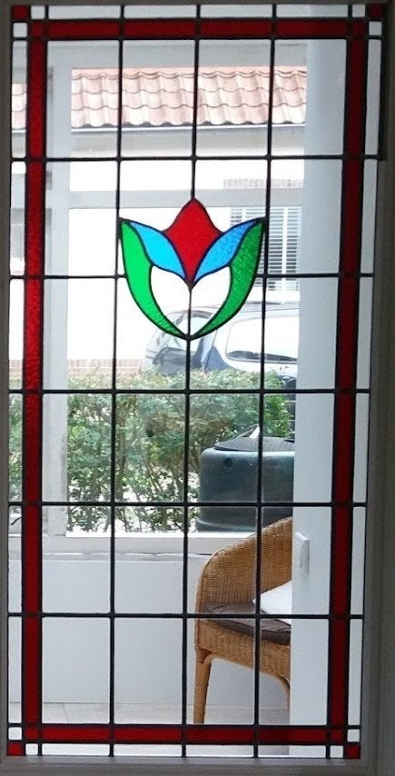 glas in lood, Doe-het-zelf en Verbouw, Glas en Ramen, Ophalen of Verzenden, Minder dan 80 cm, Glas in lood, Minder dan 80 cm