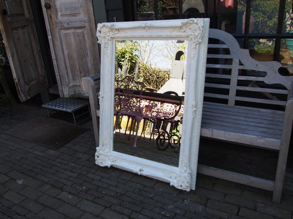 Grote Brocante Spiegel, Ophalen, Gebruikt, 100 tot 150 cm, 75 tot 100 cm