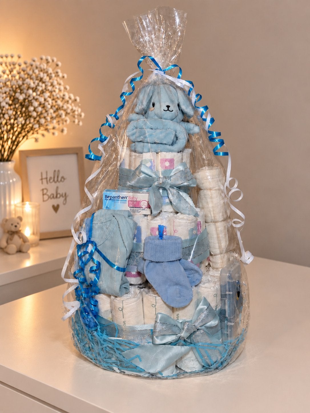 Blauwe Luiertaart – Kraamcadeau | Lief Baby Cadeau, Kinderen en Baby's, Ophalen of Verzenden, Nieuw, Kraamcadeau