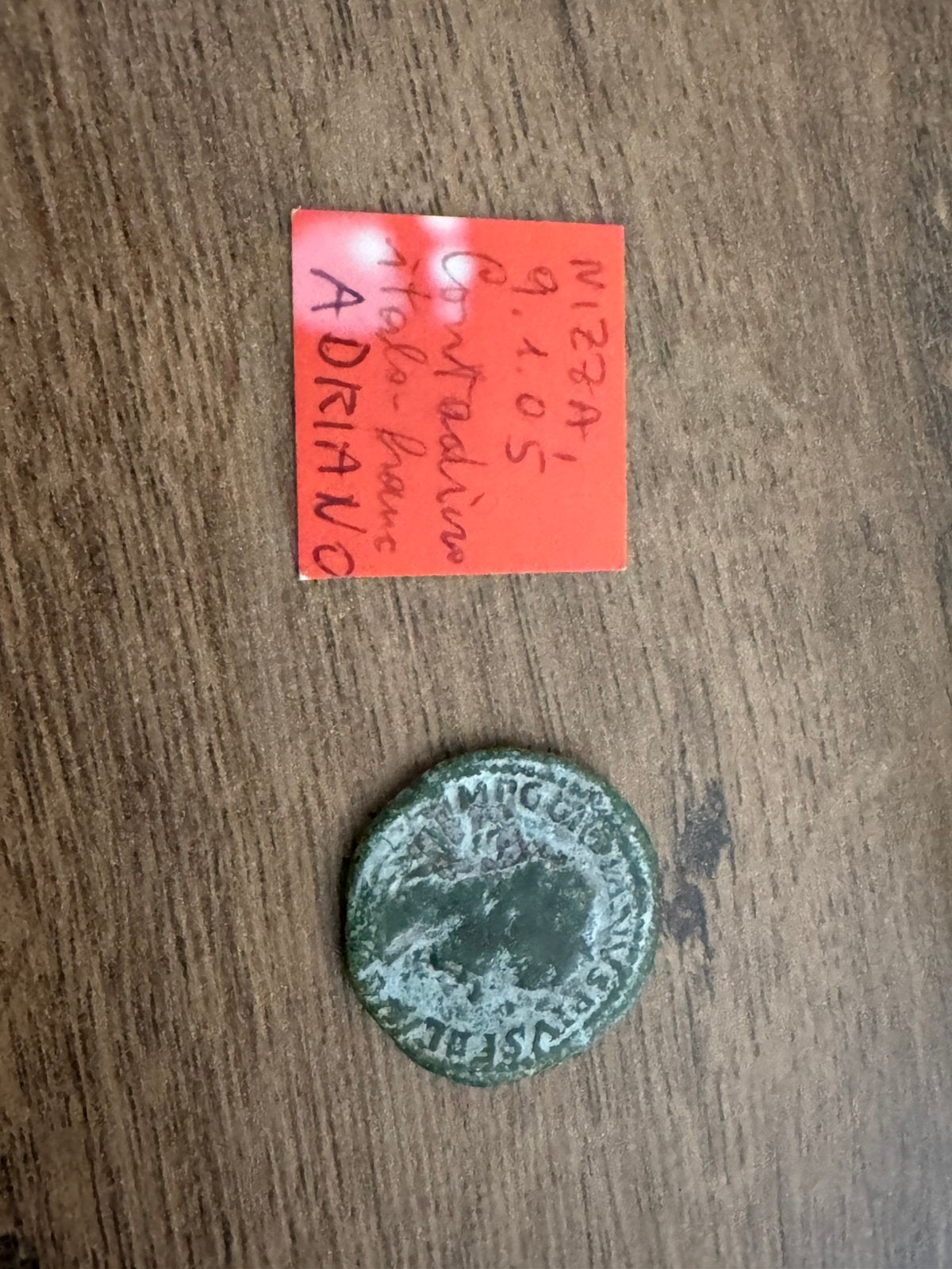 Romeinse munt met echt heids papieren, Ophalen of Verzenden, Vóór koninkrijk, Overige waardes