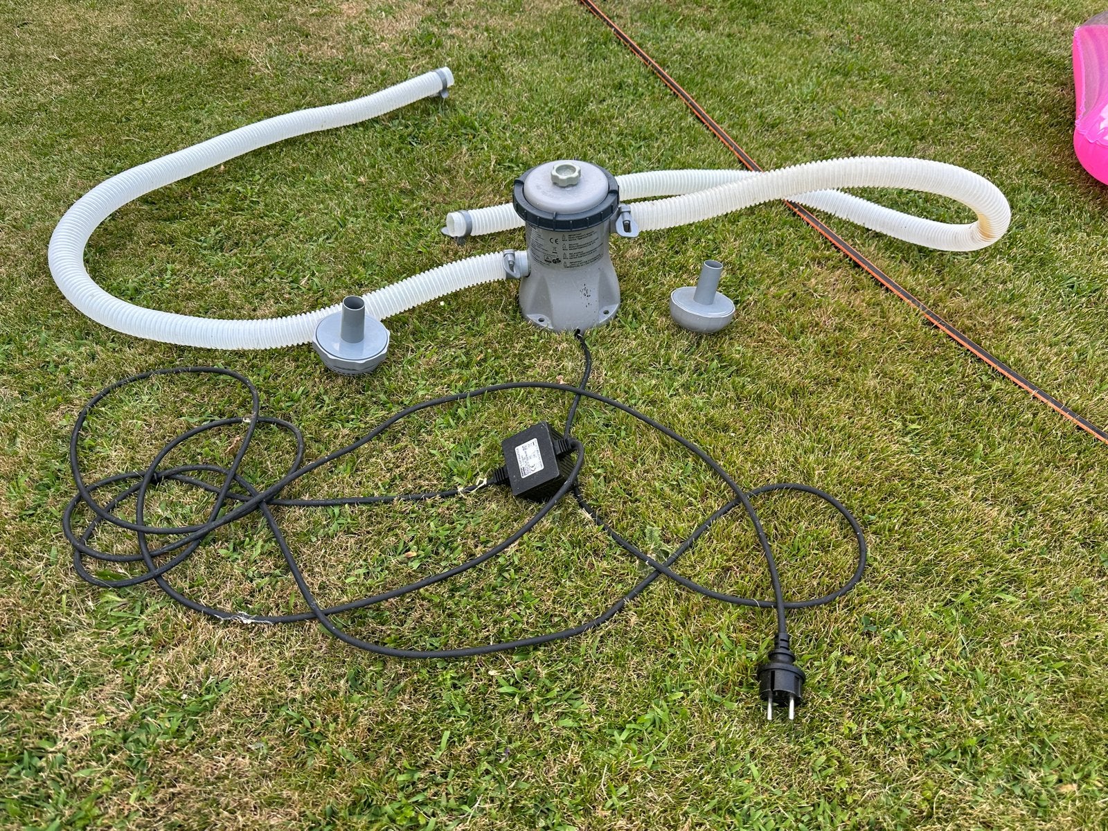 Zwembadpomp met slangen en aansluitingen, Tuin en Terras, Ophalen, Gebruikt, Zwembadpomp
