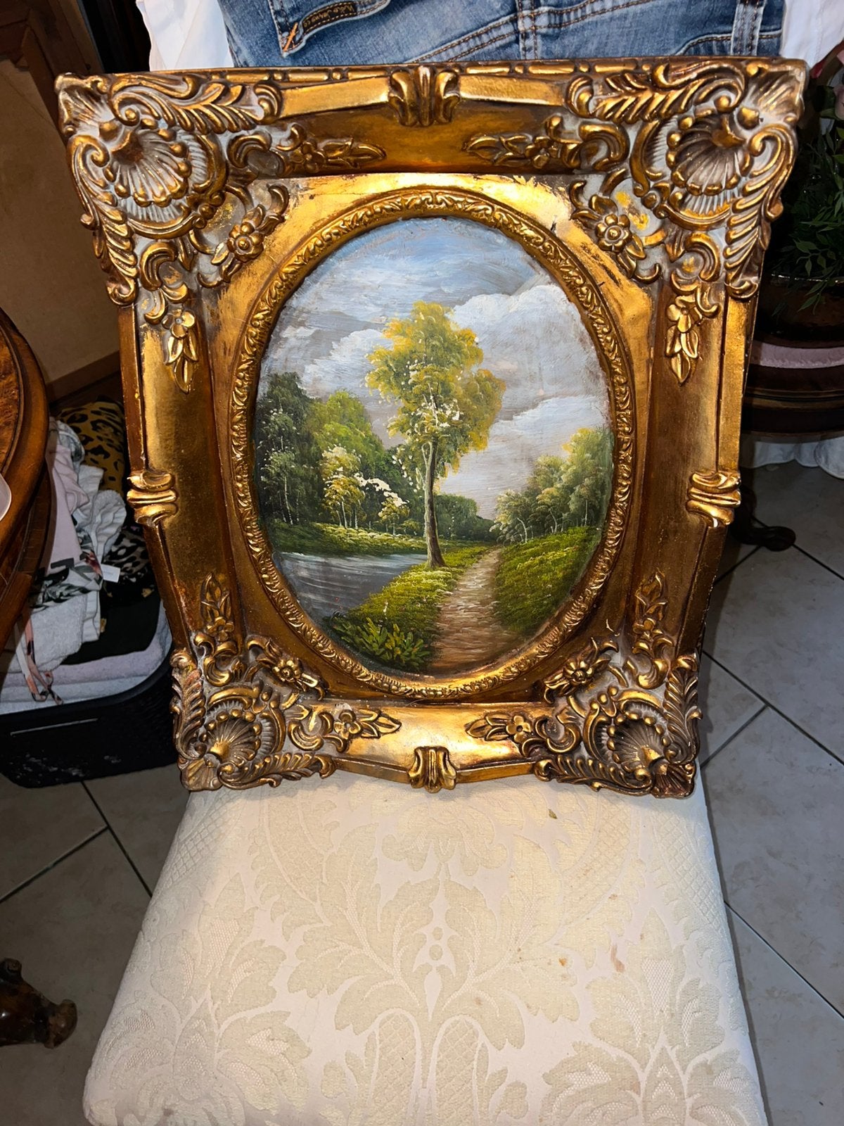 Mooi schilderij 55 bij 45, Ophalen, Klassiek, Bijzondere lijst, Landschap