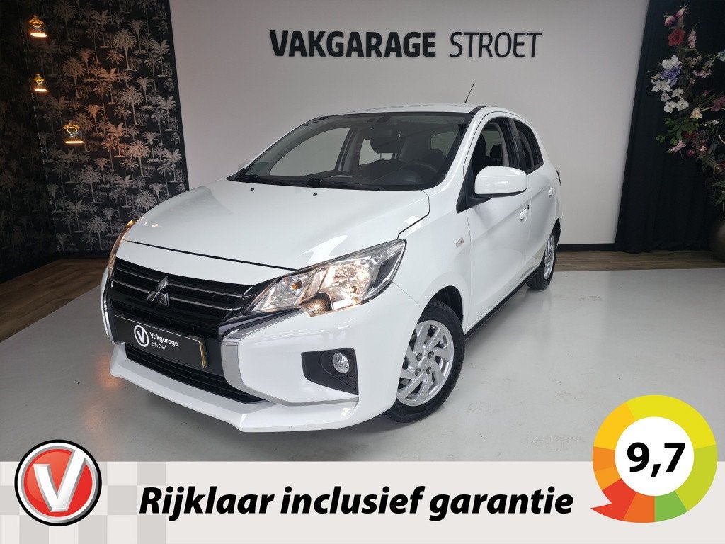 Mitsubishi Space Star 1.2 Active | cruise | Apple/Android |, Automaat, Stof, Gebruikt, Wit