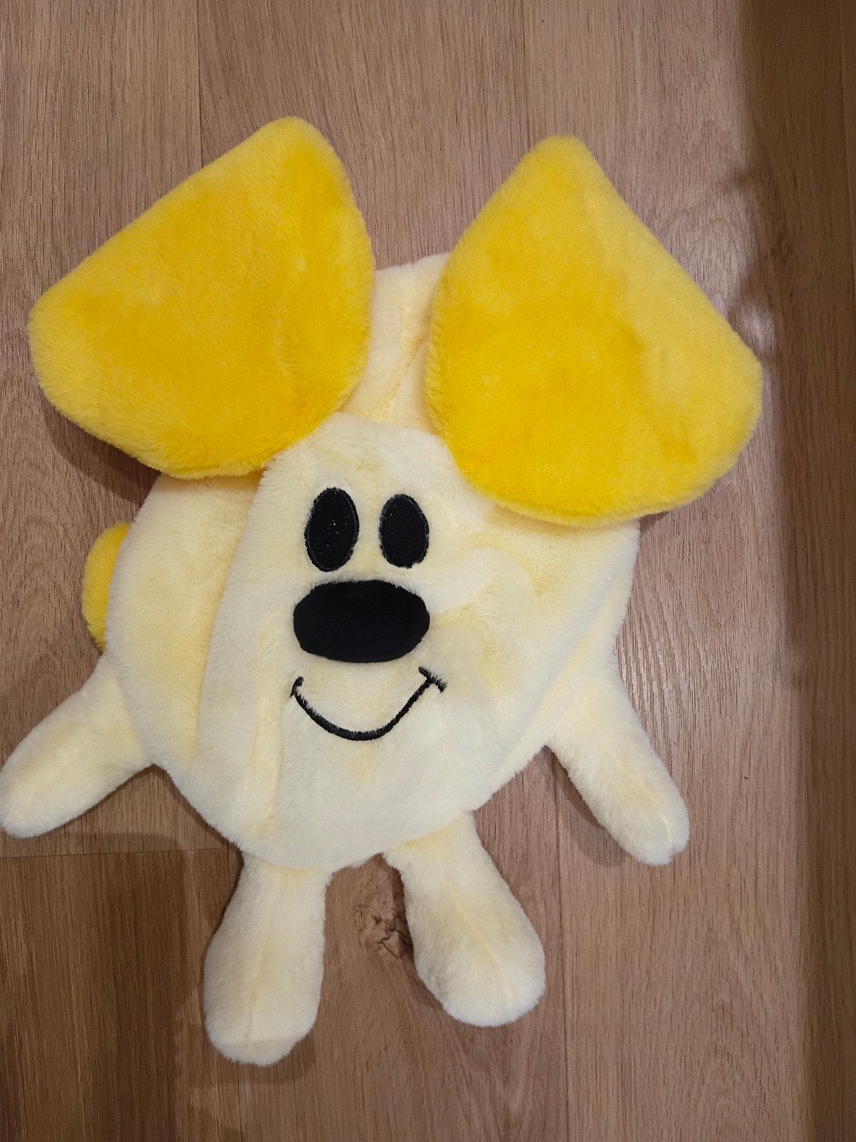 Gele knuffel hond met grote oren, Geel, Zo goed als nieuw, Middelgroot (20 tot 80 cm), Hond