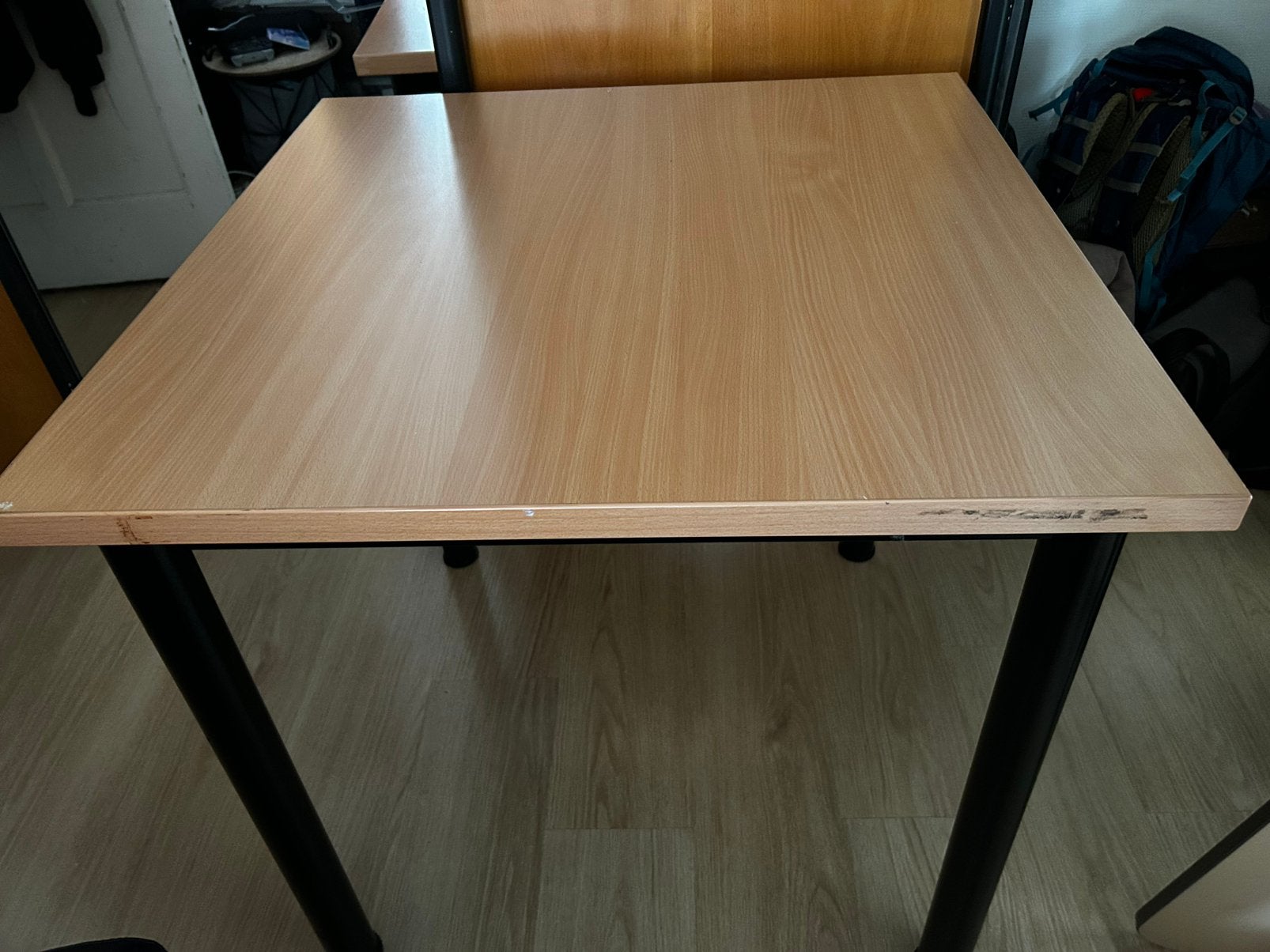 Viekante werk/eettafel 80x80, Huis en Inrichting, Tafels | Eettafels, Ophalen, Gebruikt, Vierkant, 50 tot 100 cm