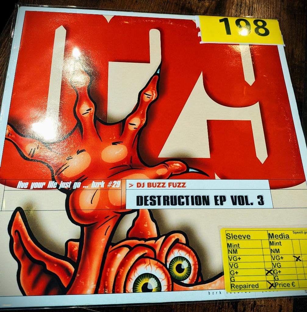 DJ Buzz Fuzz* – Destruction EP Vol. 3, Ophalen of Verzenden, Gebruikt, 12 inch, Techno of Trance