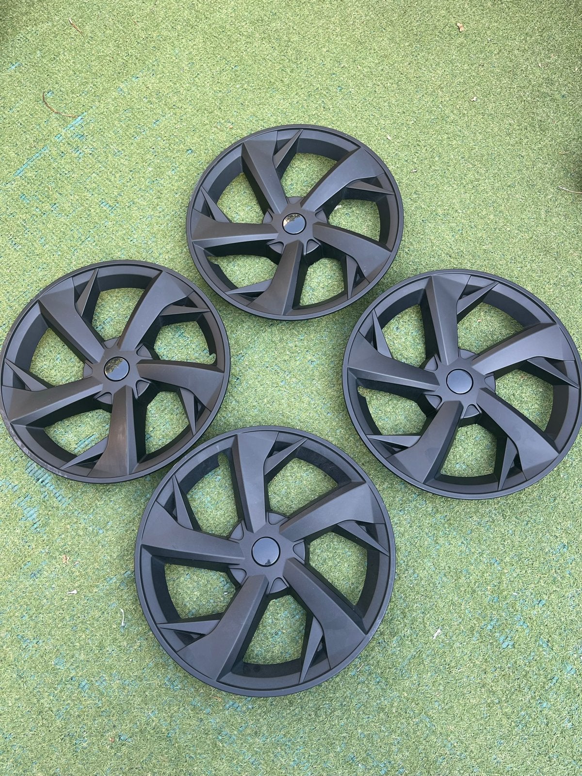 Set van 4 zwarte wieldoppen voor Tesla Model Y juniper, Ophalen, Gebruikt