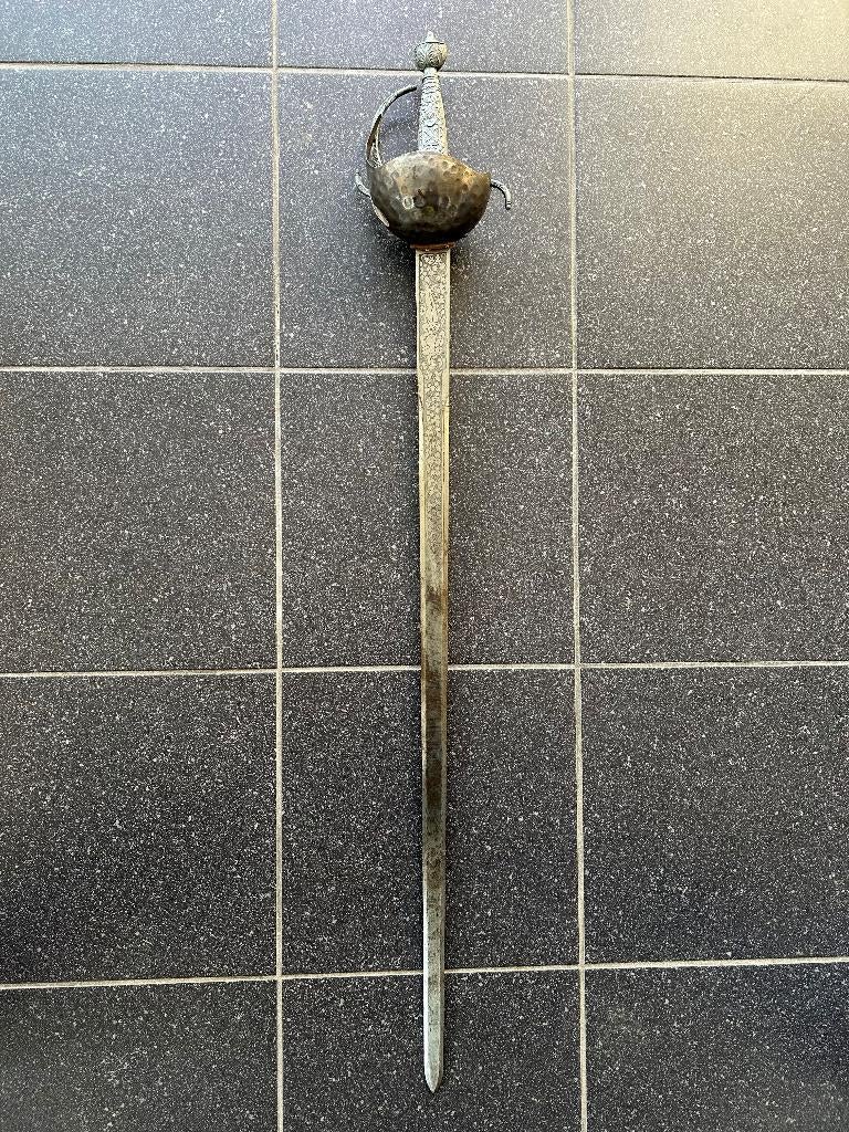 Replica Spaanse Sabel 16e eeuw, Toledo Staal, in goede staat, Antiek en Kunst, Ophalen
