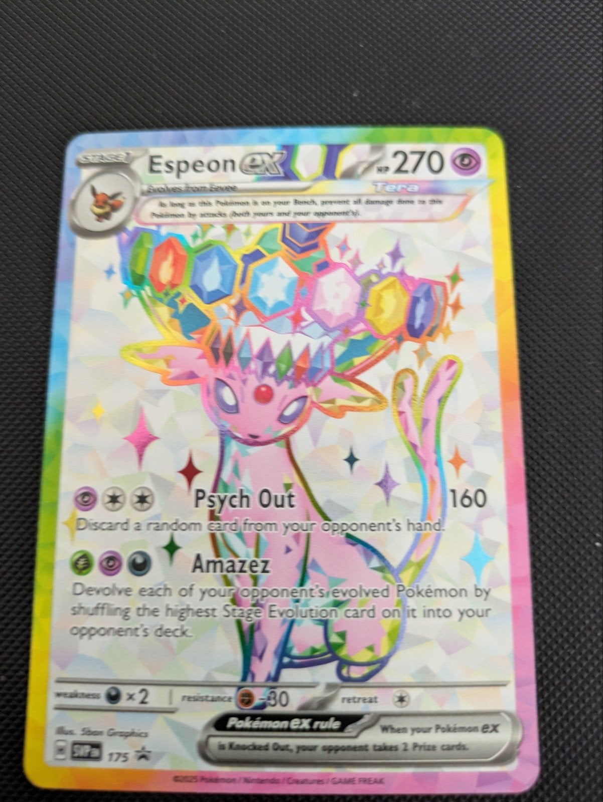 Espeon EX 175 SVP Promo, Hobby en Vrije tijd, Verzamelkaartspellen | Pokémon, Ophalen of Verzenden, Zo goed als nieuw
