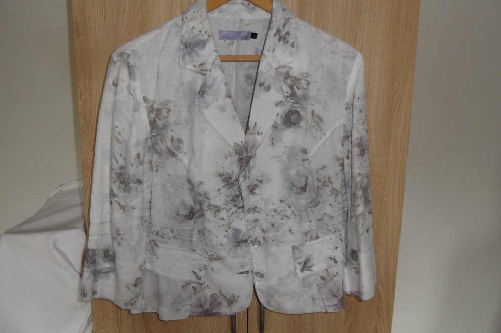 Bellissima bloemenprint blazer maat L, Kleding | Dames, Overige typen, Meerkleurig, Maat 42/44 (L), Ophalen of Verzenden