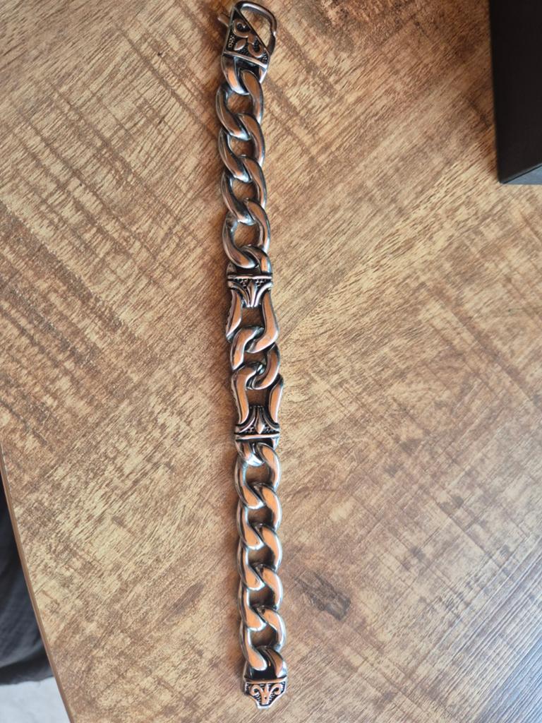 Outlaws Amsterdam royal bracelet 19,5 cm, Ophalen of Verzenden, Zo goed als nieuw, Zilver