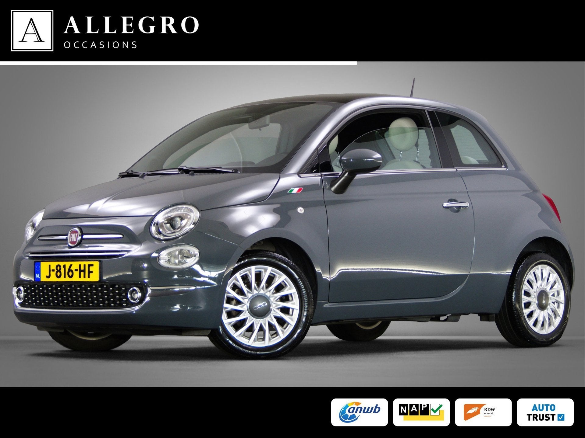 Fiat 500 1.0 Hybrid Star (PANORAMADAK, CRUISE CONTROL, SPORT, Auto's, Voorwielaandrijving, 4 stoelen, Leder en Stof, Origineel Nederlands