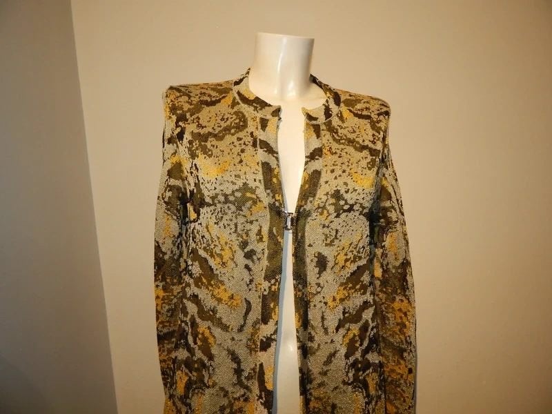 Missoni lang vest kwaliteit breisel gouden glitter Als Nieuw, Zo goed als nieuw, Missoni, Maat 36 (S), Meerkleurig