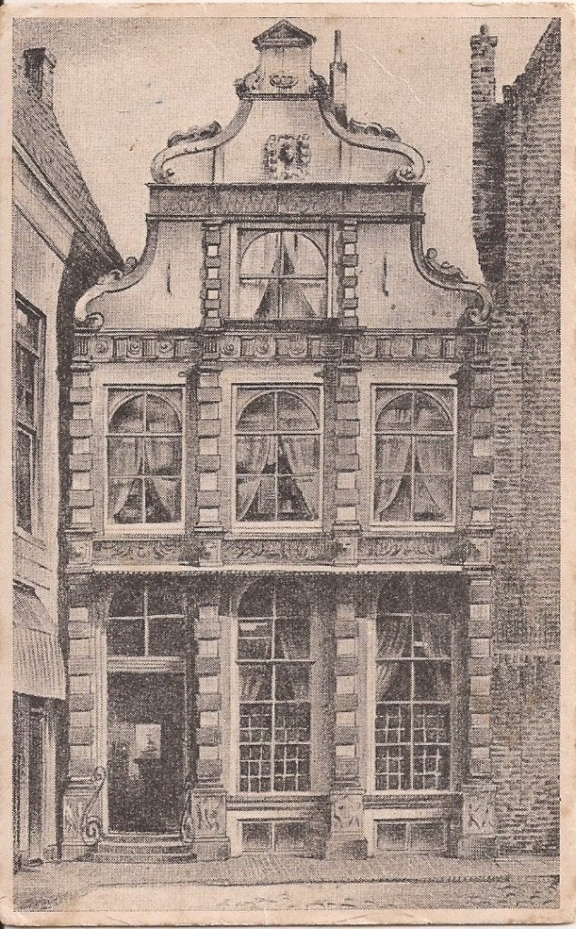 Zwolle Karel V Huis naar tekening 1945, Ophalen of Verzenden, 1940 tot 1960, Gelopen, Overijssel