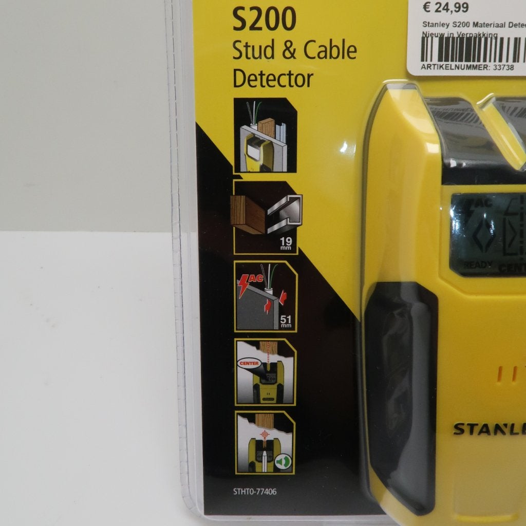 Stanley S200 Materiaal Detector | Nieuw in Verpakking, Doe-het-zelf en Verbouw, Stanley, Gebruikt, Support@stanley.com, 1000 Stanley Drive, New Britain, 
CT 06053
USA