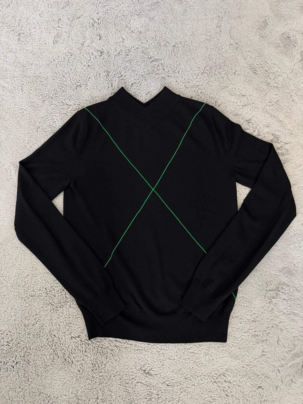 Bottega Veneta Zwarte V-hals Trui Maat XS, Ophalen of Verzenden, Zo goed als nieuw, Maat 34 (XS) of kleiner, Zwart