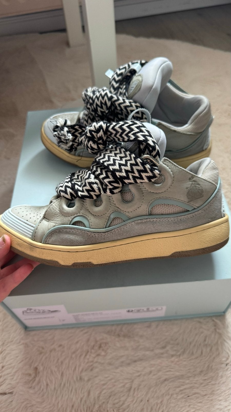 Lanvin Curb Sneakers - Maat 38, Kleding | Dames, Schoenen, Gedragen, Sneakers of Gympen, Blauw, Ophalen of Verzenden