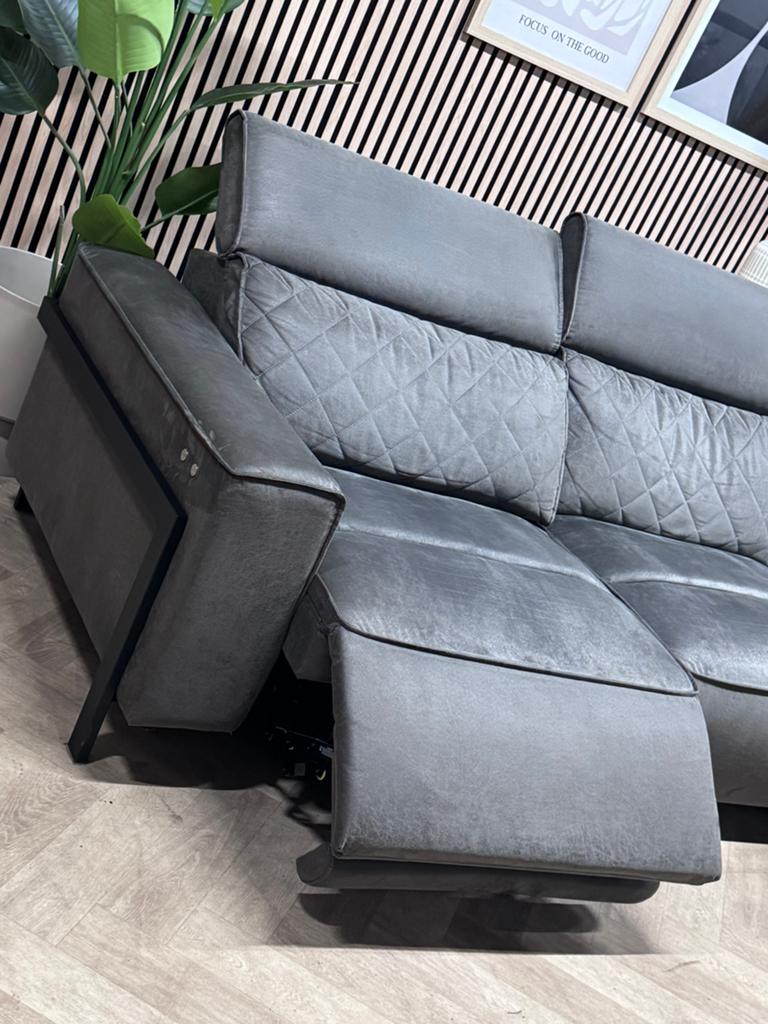 ZGAN Henders en Hazel Busan Hoekbank - Antraciet - 280 x 235, -, -, Hoekbank, Leer