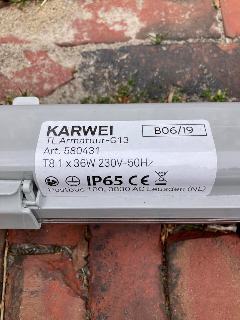 TL armatuur G13 T8.  10 stuks 1 prijs!, Doe-het-zelf en Verbouw, Ophalen, Gebruikt, Minder dan 50 watt, Armatuur