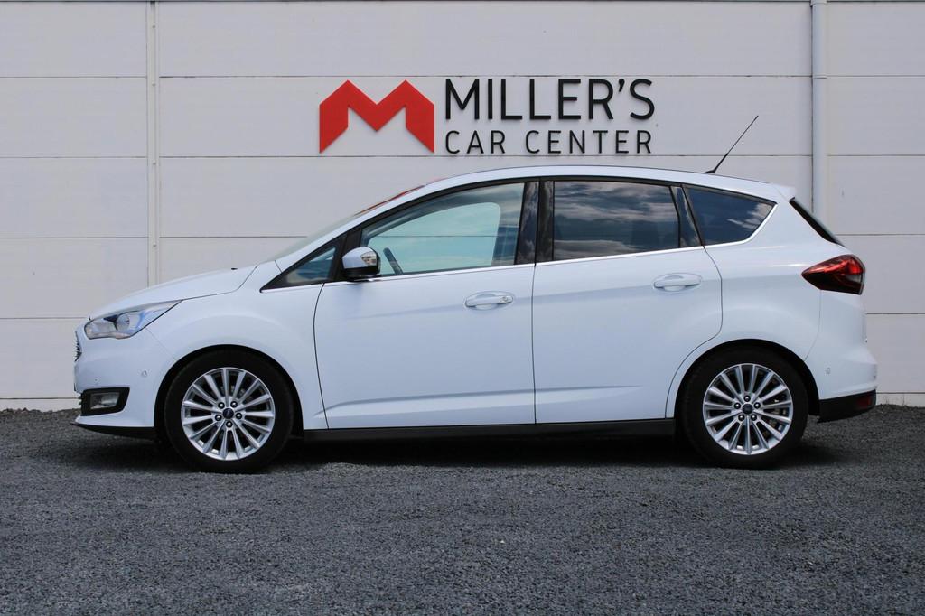 Ford C-Max 1.0 Titanium TREKHAAK CRUISE KEYLESS NAVI APK, Auto's, Voorwielaandrijving, Gebruikt, Met garantie (alle), Wit