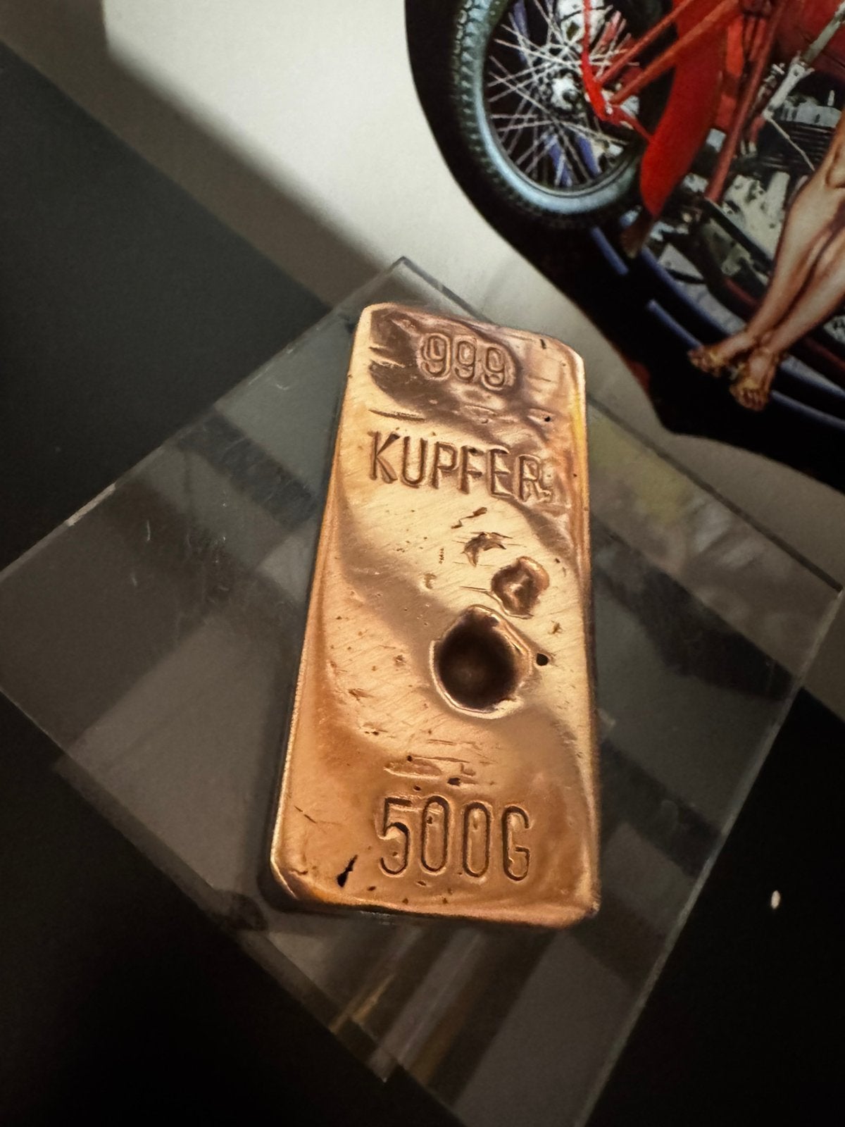 Koper bar “999 KUPFER” gepolijst (400gr.), Ophalen of Verzenden, Nieuw