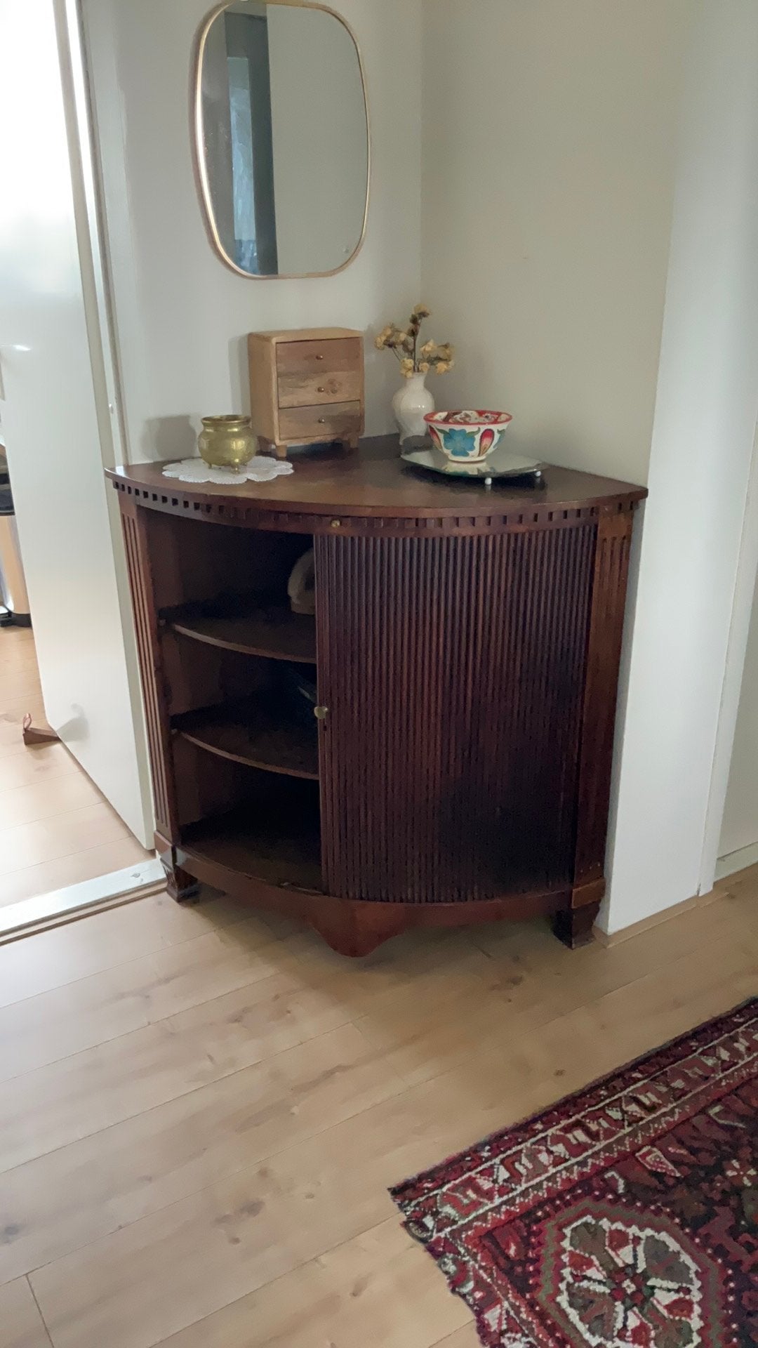 Antiek hoekkast, Ophalen, Gebruikt, 50 tot 75 cm, 50 tot 100 cm