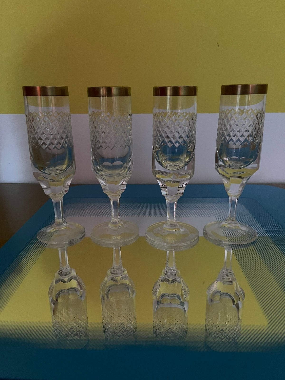 KRISTALLEN LIKEURGLAZEN.  —. 1950/1960., Antiek en Kunst, Ophalen of Verzenden