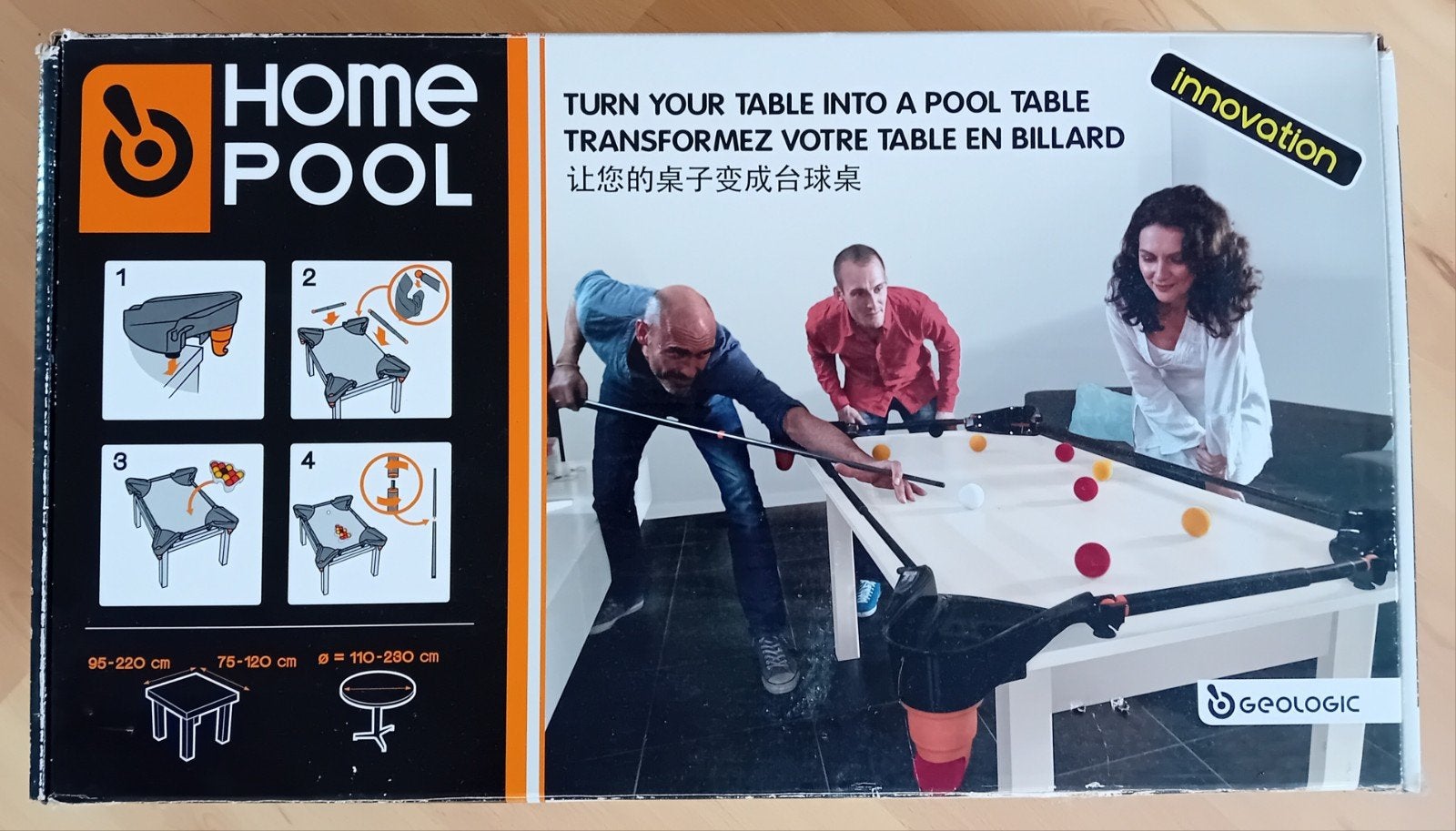 Home Pool - Maak van elke tafel een pooltafel!, Ophalen, Pooltafel
