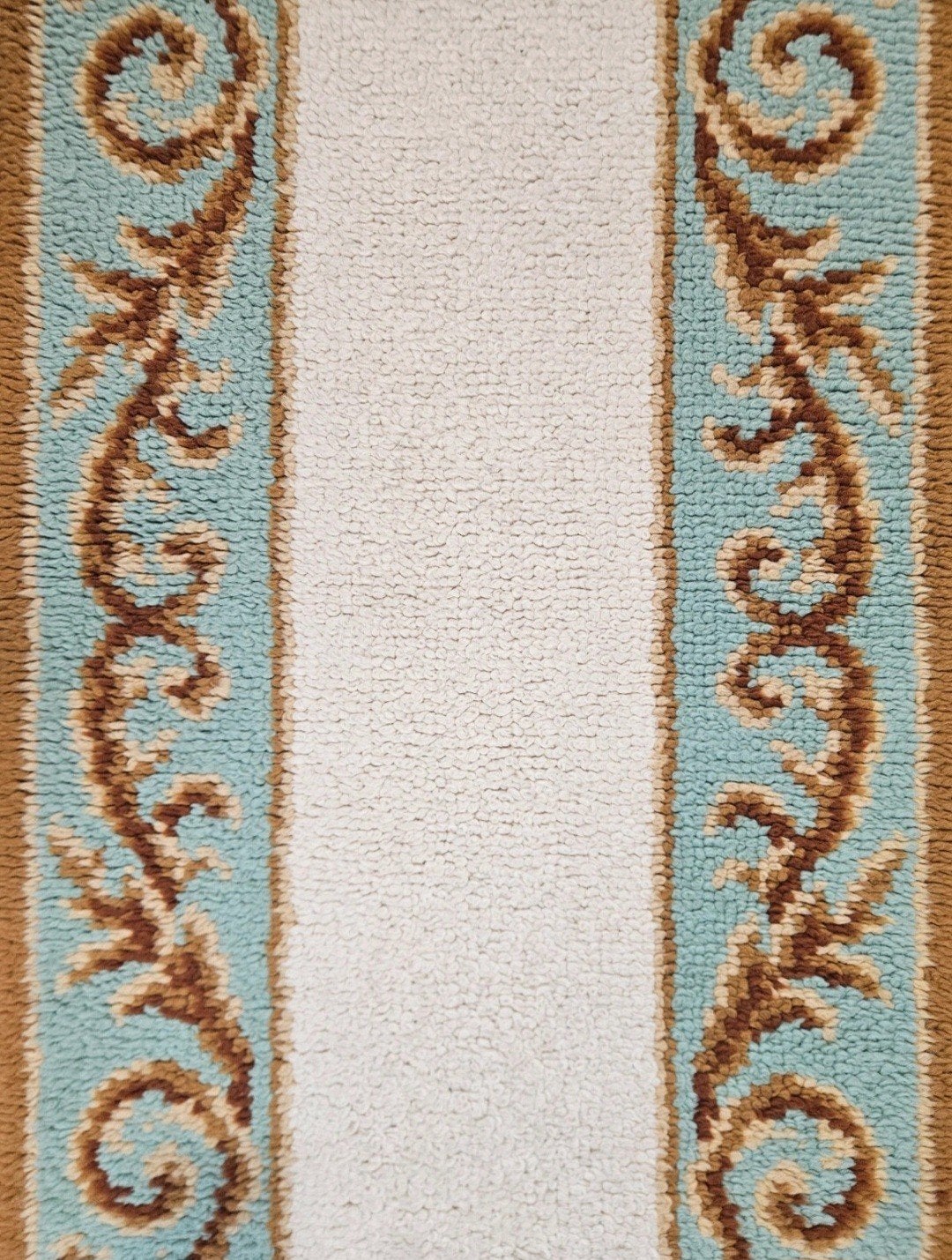 Vintage wol Barok vloerkleed Retro Smyrna floral 68x135cm, Gebruikt, 100 tot 150 cm, Vintage, Barok, Klassiek, Www.hypepopup.nl