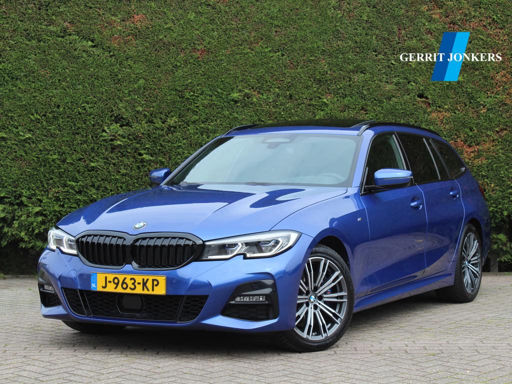 BMW 3 Serie Touring 330d xDrive High Executive M Sport | Pan, Auto's, Automaat, Blauw, Leder en Stof, Diesel