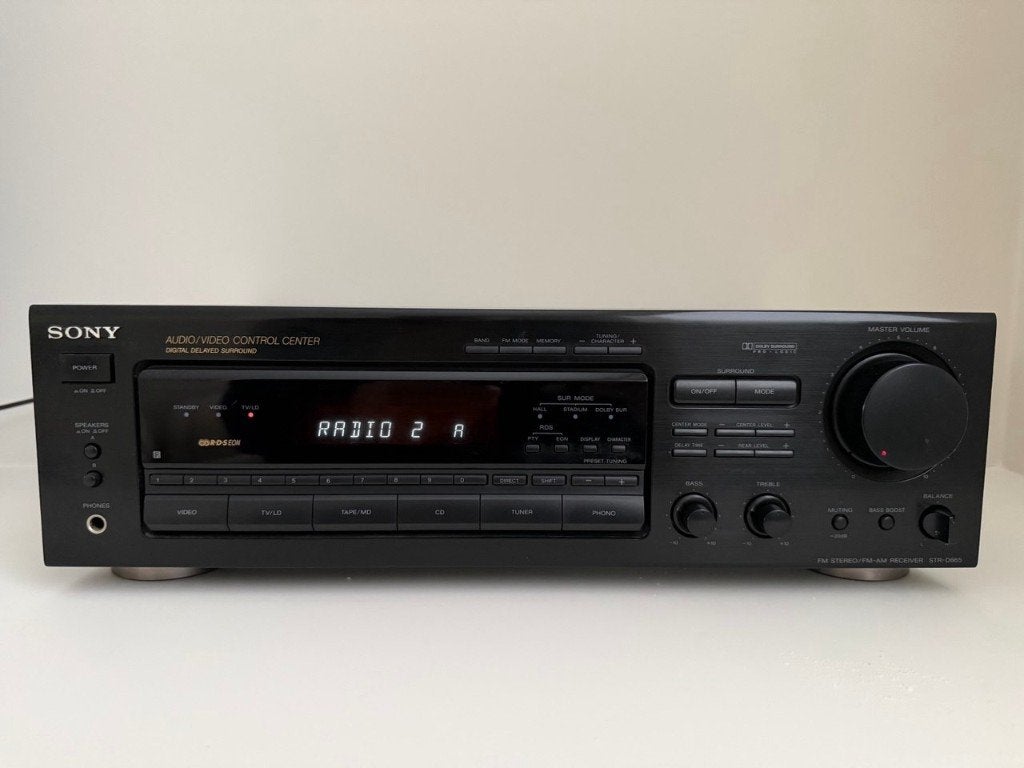 Sony STR-D665 stereo receiver – phono ingang – vintage hifi, Audio, Tv en Foto, Versterkers en Receivers, Ophalen of Verzenden