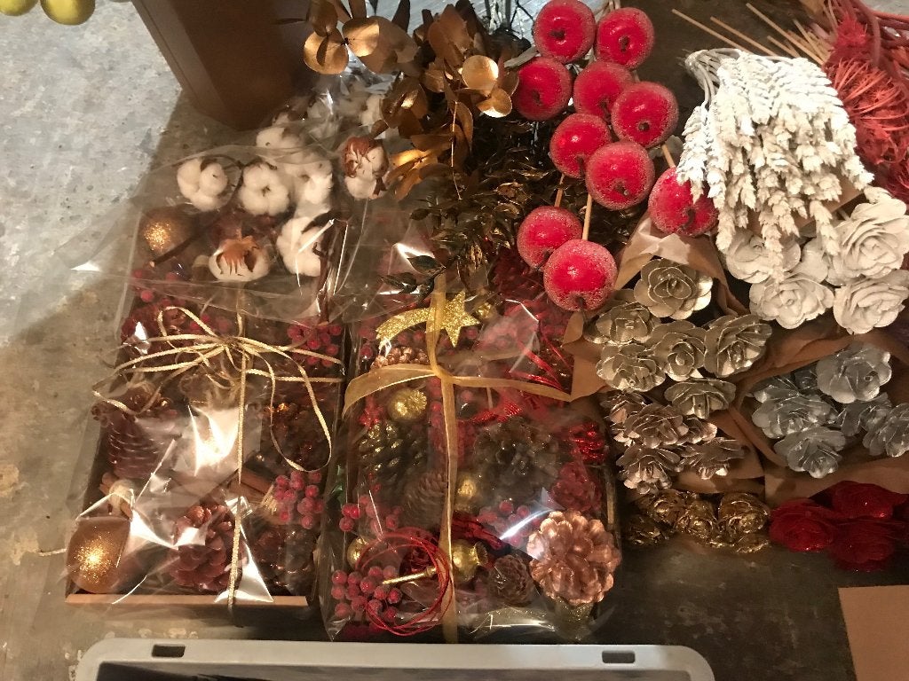 Decoratie spullen, droogbloemen, versiering, Ophalen, Nieuw